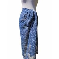 Chusta plażowa spódnica - eleganckie granatowe PAREO groszki